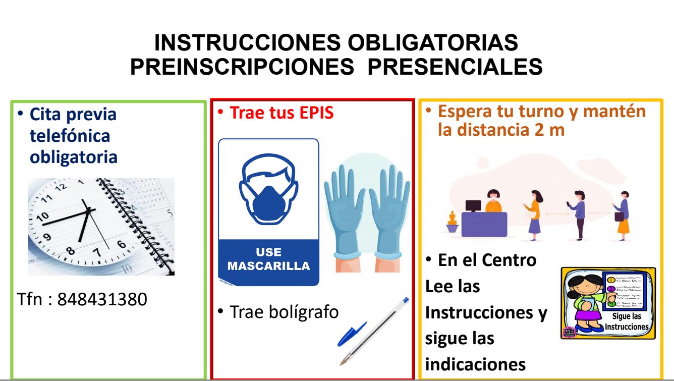 Cenifer-INSTRUCCIONES OBLIGATORIAS PREINSCRIPCIONES PRESENCIALES